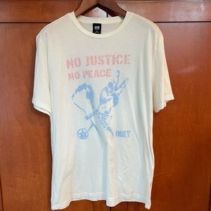 Obey no justice no peace tee